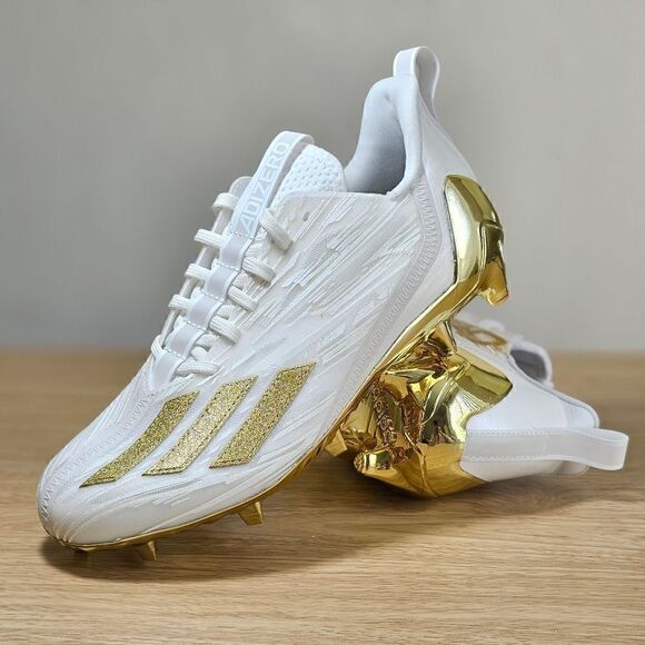 Adidas Adizero Football Cleats Gold White Men\'s Sz 14 Primeknit GX5122 Freak New main image 5